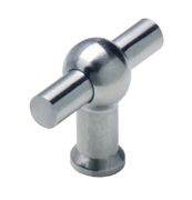 INTERSTEEL KNOP T-VORM RECHT RVS