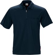 FRISTADS POLO SHIRT M COOLMAX DONKER BLAUW