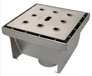 AQUABERG RVS INDUSTRIEPUT 250X250MM MET RVS ROOSTER
