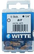 WITTE BITSDOOS 5X TORX MET GAT T20 25MM