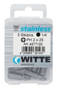 WITTE BITSDOOS 5X TORX MET GAT T30 25MM
