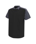 DASSY CESAR 2-KLEURIGE POLO BLACK/GREY