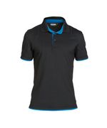DASSY POLO ORBITAL COSPA46 (220 gr) ZWART/AZUURBLAUW M