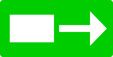 PICTOGRAM 10X20 NOODUITGANG RECHTDOOR