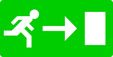 PICTOGRAM 10X20 NOODUITGANG RECHTS