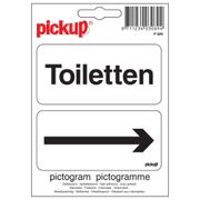 PICKUP INTERNATIONAL PICTOGRAM TOILETTEN MET PIJL 100X100MM