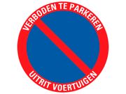 BORD ROND 30CM VERBODEN TE PARKEREN