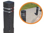 KLP H-DIAMANTKOPPAAL ANTIPARKEER PAAL ZWART 2 X REFLECTOR