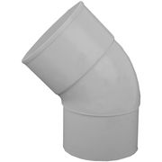 WAVIN PVC HWA BOCHT 100MM 45° MOF/VERJ.SPIE WIT