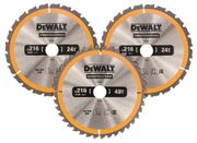 DEWALT DEWALT CIRKELZAAGBLADENSET 216MM 3 PACK