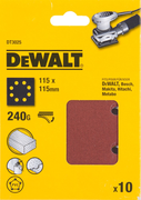 DEWALT SCHUURPAPIER 1/4 115X115 K240 10X