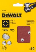 DEWALT SCHUURPAPIER 1/4 115X115 K120 10X