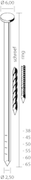 UNION NAGEL OP ROL 2,5 X 65MM VZ/R