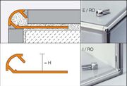 SCHLÜTER RONDEC-ACGBBINNENHOEK 90 GR. ALU CHROOM GEBORSTELD H=12,5mm IV/RO125ACGB