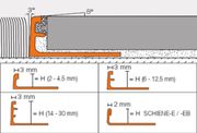 SCHLÜTER SCHIENE-E BESCHERMINGSPROFIEL RVS H=8MM L=3000MM