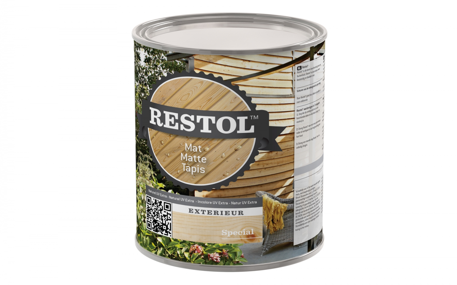 St. Middelkoop RESTOL HOUTOLIE MAT 2,5 LTR PARELWIT