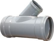  PVC RUBBER MANCHET VERLOOP T-STUK 250MM 45° 3XM 