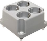 ABB INSTALLATIEDOZEN EN –KASTEN DEKSEL MET 4-VOUDIGE WCD GRIJS