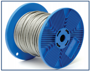 DX STAALKABEL 6X7+1 TWK 3-5MM PVC OMMANTELD