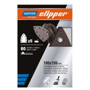 Norton Clipper SCHUURVEL 80 X 133MM P240 KLIT (5ST)