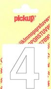  PLAKCIJFER 4 HELVETICA 40MM WIT