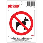 PICKUP INTERNATIONAL PICTOGRAM 10X10CM VERBODEN VOOR HONDEN