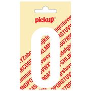 PICKUP INTERNATIONAL PLAKCIJFER 0 NOBEL 90MM WIT