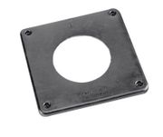 BURGERHOUT MUURPLAAT KUNSTSTOF ZWART 125MM