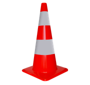  VERKEERSKEGEL 75CM VERZWAARDE VOET