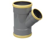 WAVIN PVC RUBBER MANCHET VERLOOP T-STUK 200MM 45° 3XM