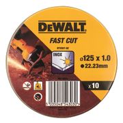 DEWALT SLIJPSCHIJF 125X1,0MM (10 STUKS IN BLIK)