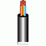 NEXANS RUBBER KABEL 3X1,5MM² ZWART 100MTR