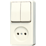 JUNG OPBOUW COMBINATIE SCHAKELAAR 645A Z/A