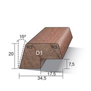  MERANTI ISOLATIE GLASLAT D1 20X34,5MM