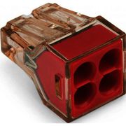 WAGO LASKLEM 4-VOUDIG 4MM2 ROOD