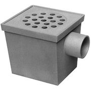 VAN DEN BERG AFVOERPUTTEN ALU SCHROBPUT 200X200MM 75MM ZIJUITLOOP RVS ROOSTER