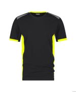 DASSY T-SHIRT TAMPICO ZWART/FLUORGEEL