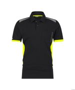 DASSY POLO VERACRUZ ZWART/FLUORGEEL