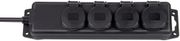 BRENNENSTUHL STOPCONTACTVERDELER ZWART 4-VOUDIG IP44