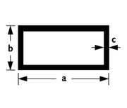 Roval Aluminium ALU VIERKANT 40 X 20 X 2MM (2 METER)
