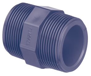 HD PVC DUBBELE NIPPEL 1/2