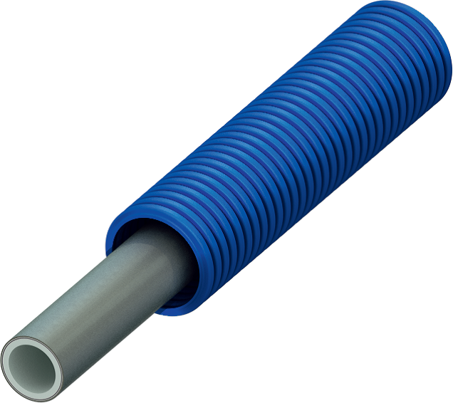 BUIS BLAUW PE-XC IN MANTEL 20MM