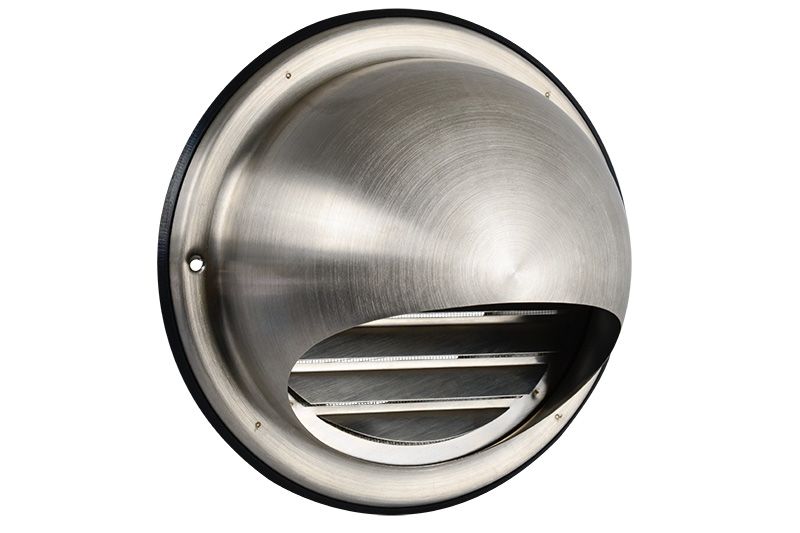 BUITENROOSTER BOL MODEL Ø 150MM RVS MET GAAS