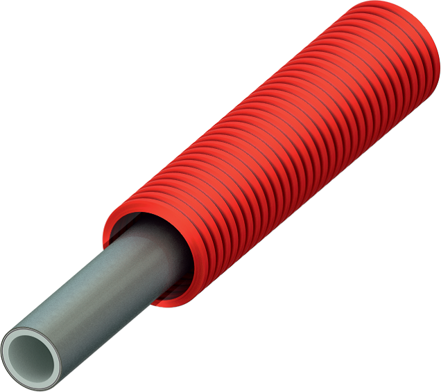 BUIS ROOD PE-XC IN MANTEL 20MM