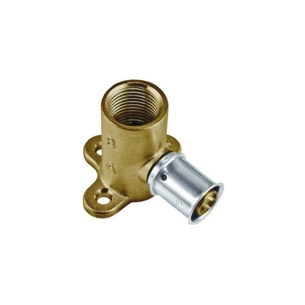 MESSING MUURPLAAT 20MM X 1/2