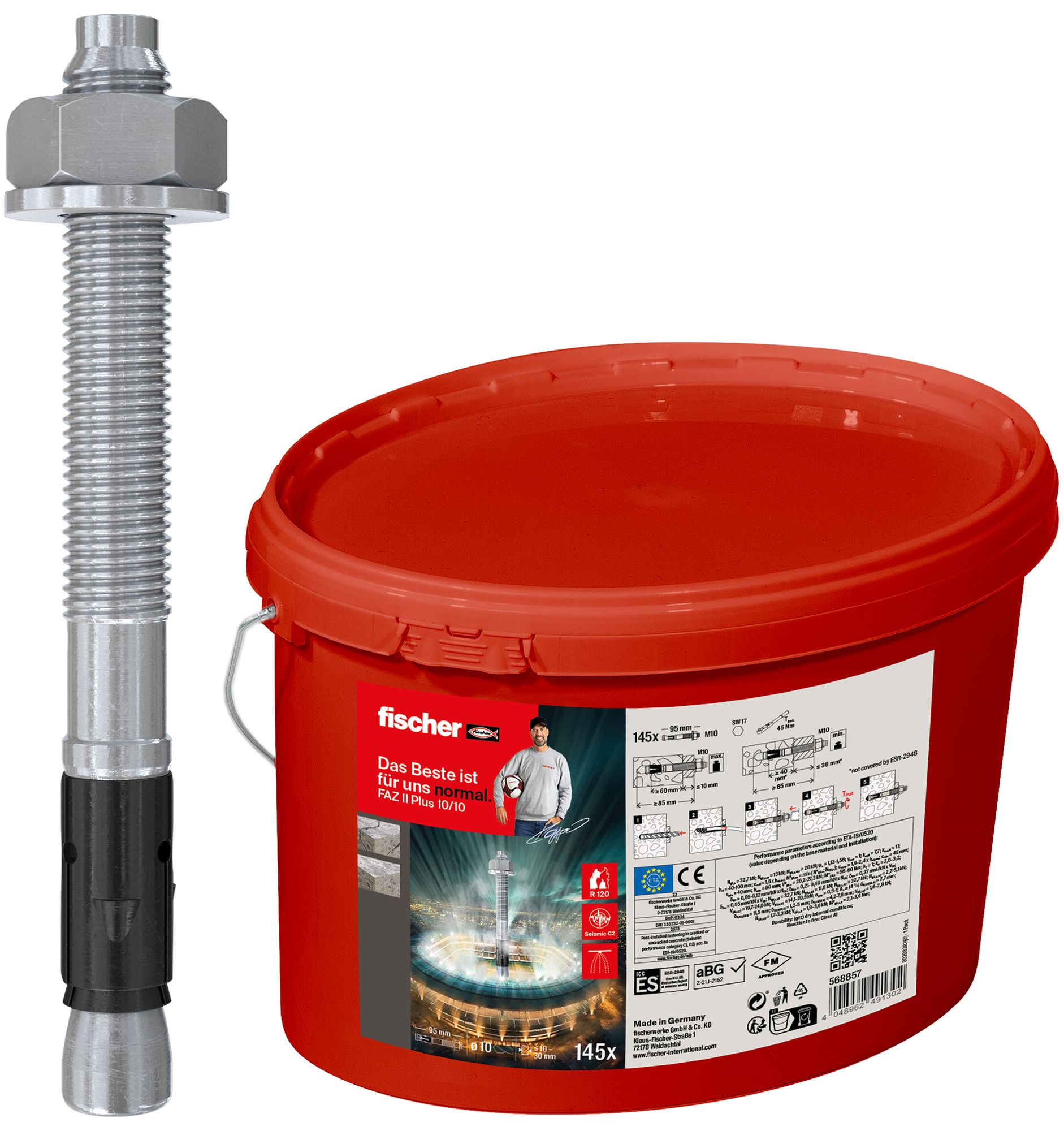 FISCHER DOORSTEEKANKER FAZ II PLUS 10/10