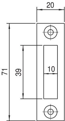 NEMEF_YALE SLUITPLAAT P1256/12 RECHTHOEKIG
