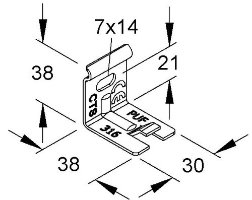 Niedax Group GTWAB 50FG WAND EN CONSOLE MONTAGE