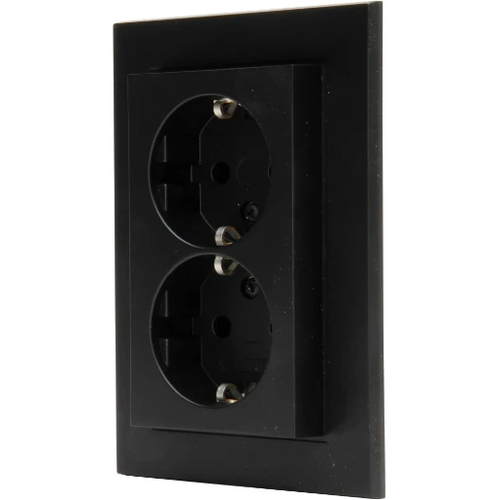 KOPP HK07 WANDCONTACTDOOS 2V RA MAT-ZWART