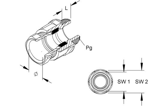 Niedax Group WARTEL PG11 GRIJS